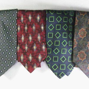 Bundle of 4 Men's Ties 100% Silk